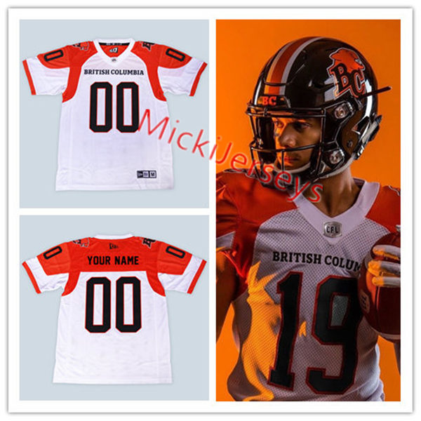 Men's Youth CFL BC Lions Custom 2019 New Era White Away Football Jersey Men's Youth CFL BC Lions Custom 2019 New Era White Away Football Jersey